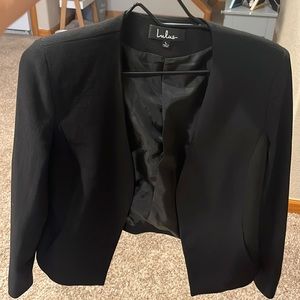 Lulus Black Lined Blazer with Zippers size L
